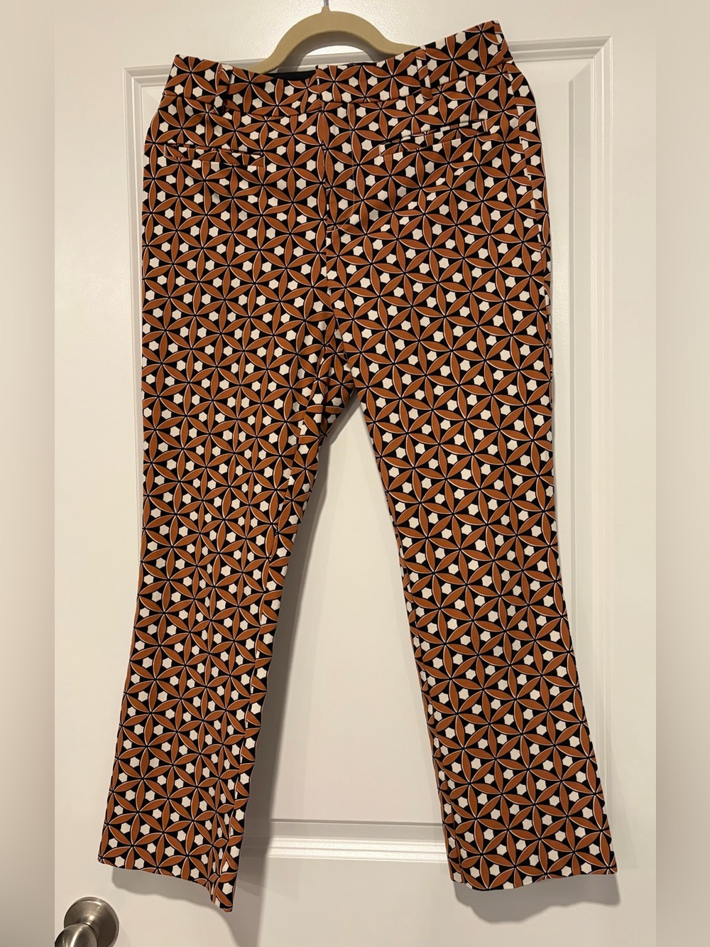Anthropology Women’s Geometric Print Pants in Brown and Black